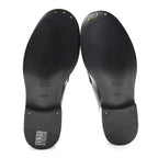 Gucci Goatskin Womens Logo 15mm Loafers 35.5 Black