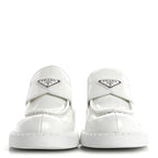 Prada Vernice Triangle 50mm Loafers 39.5 White