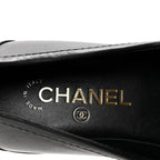 Chanel Crumpled Lambskin Quilted CC Turnlock Loafers 38.5 Black