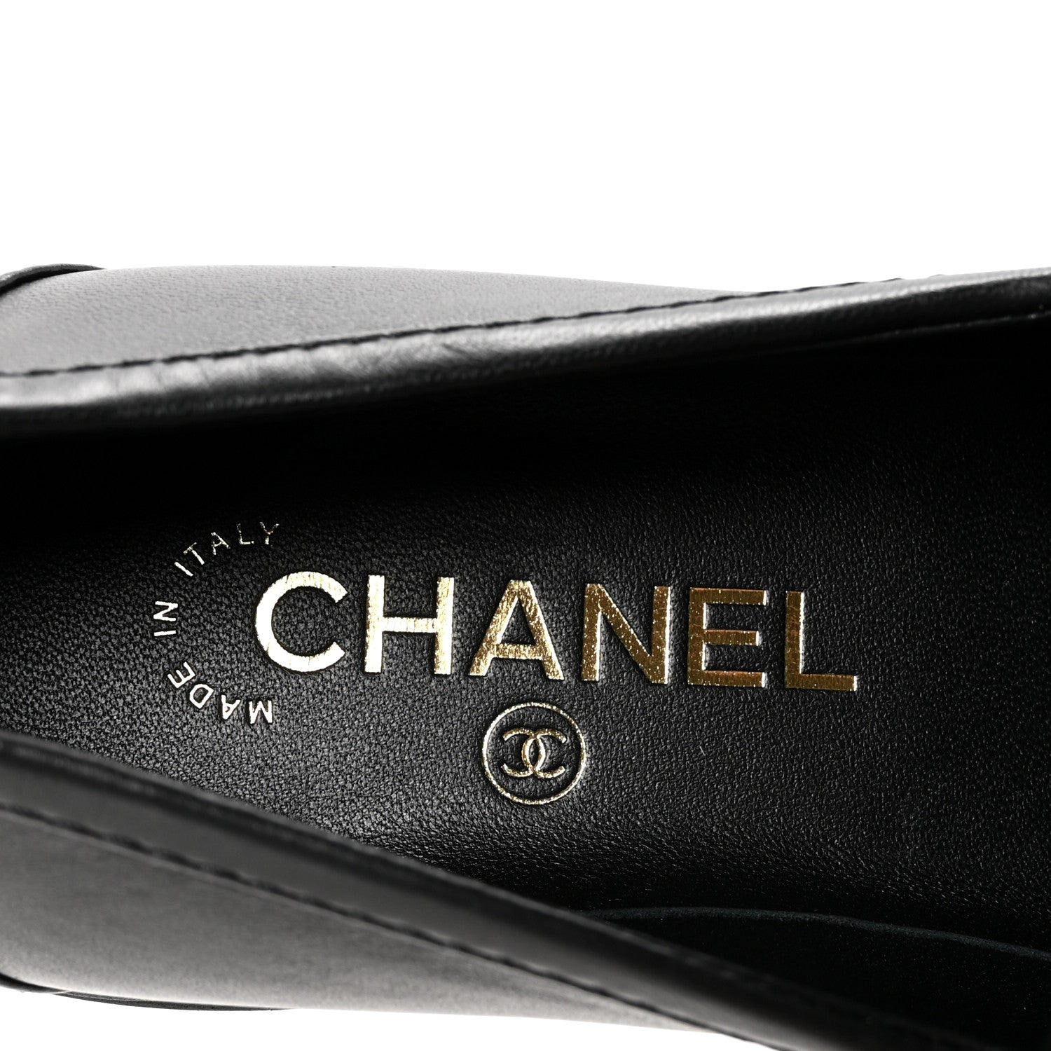 Chanel Crumpled Lambskin Quilted CC Turnlock Loafers 38.5 Black