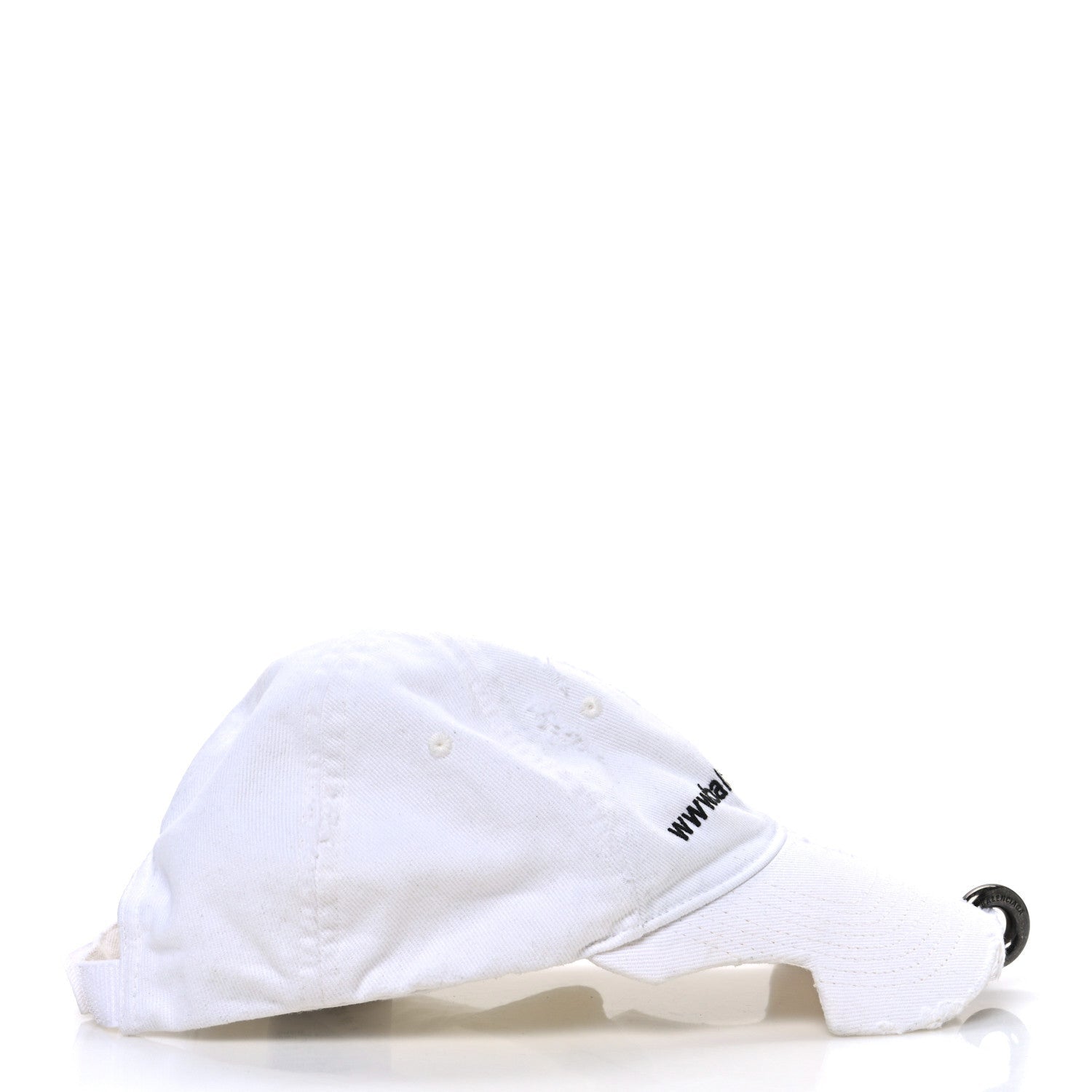 Balenciaga Cotton Drill Logo Baseball Cap S White