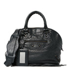 Balenciaga Agneau Classic Hardware Bowling Bag Anthracite