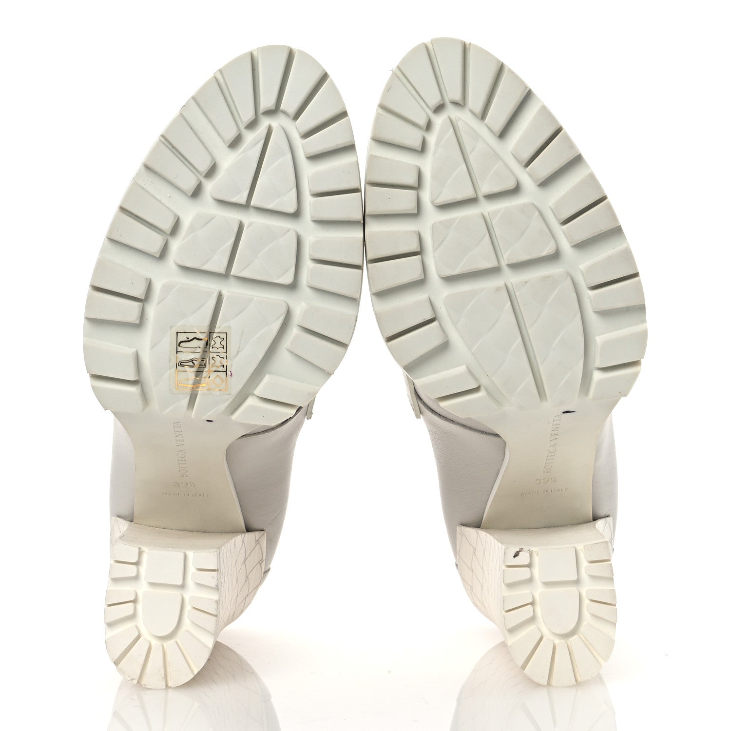 Bottega Veneta Calfskin Loafer Pumps 39.5 Mist Bianco