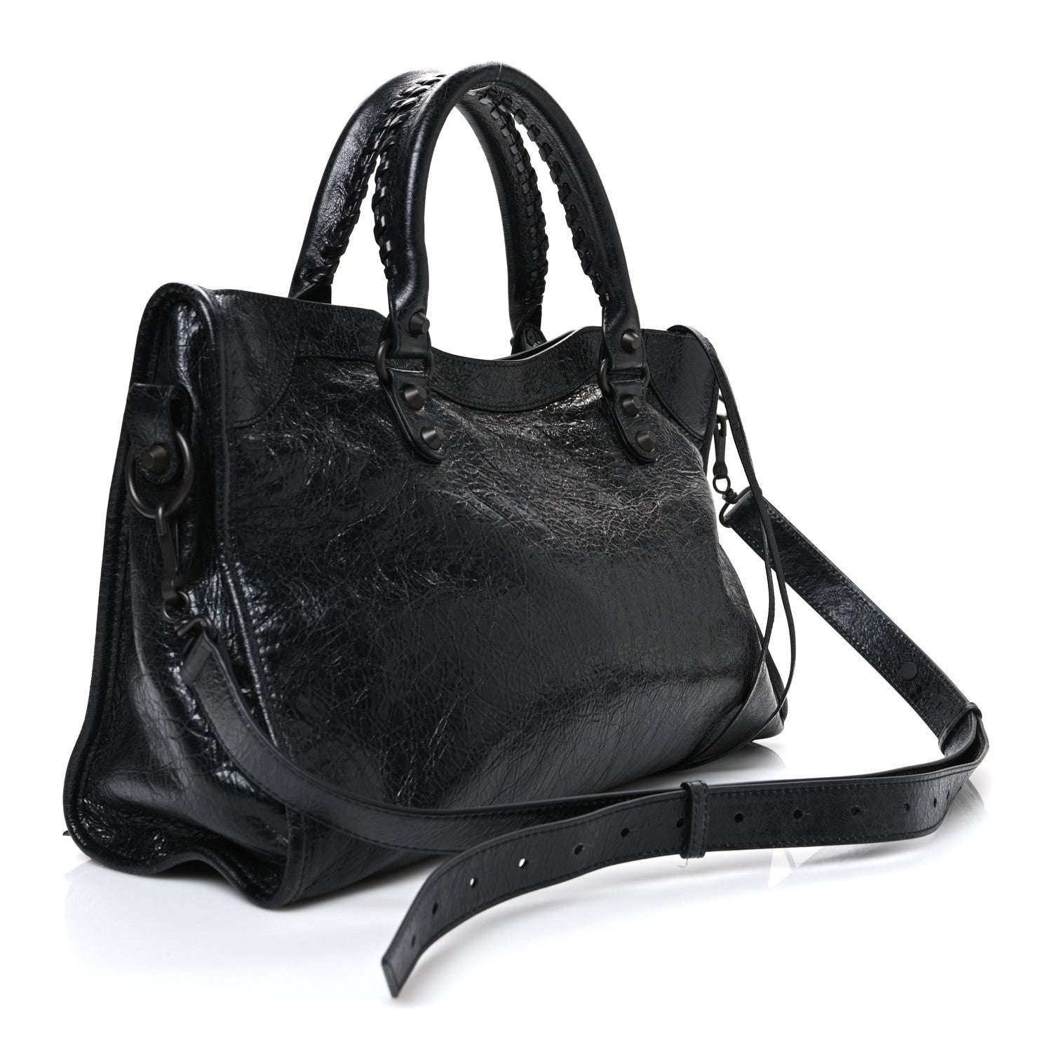 Balenciaga Agneau Arena Storico Classic Hardware Medium Le City Black