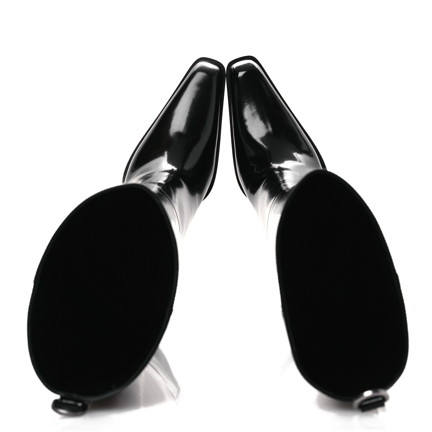 Saint Laurent Vitello Marilyn Nina 95 Knee High Boots 38 Black