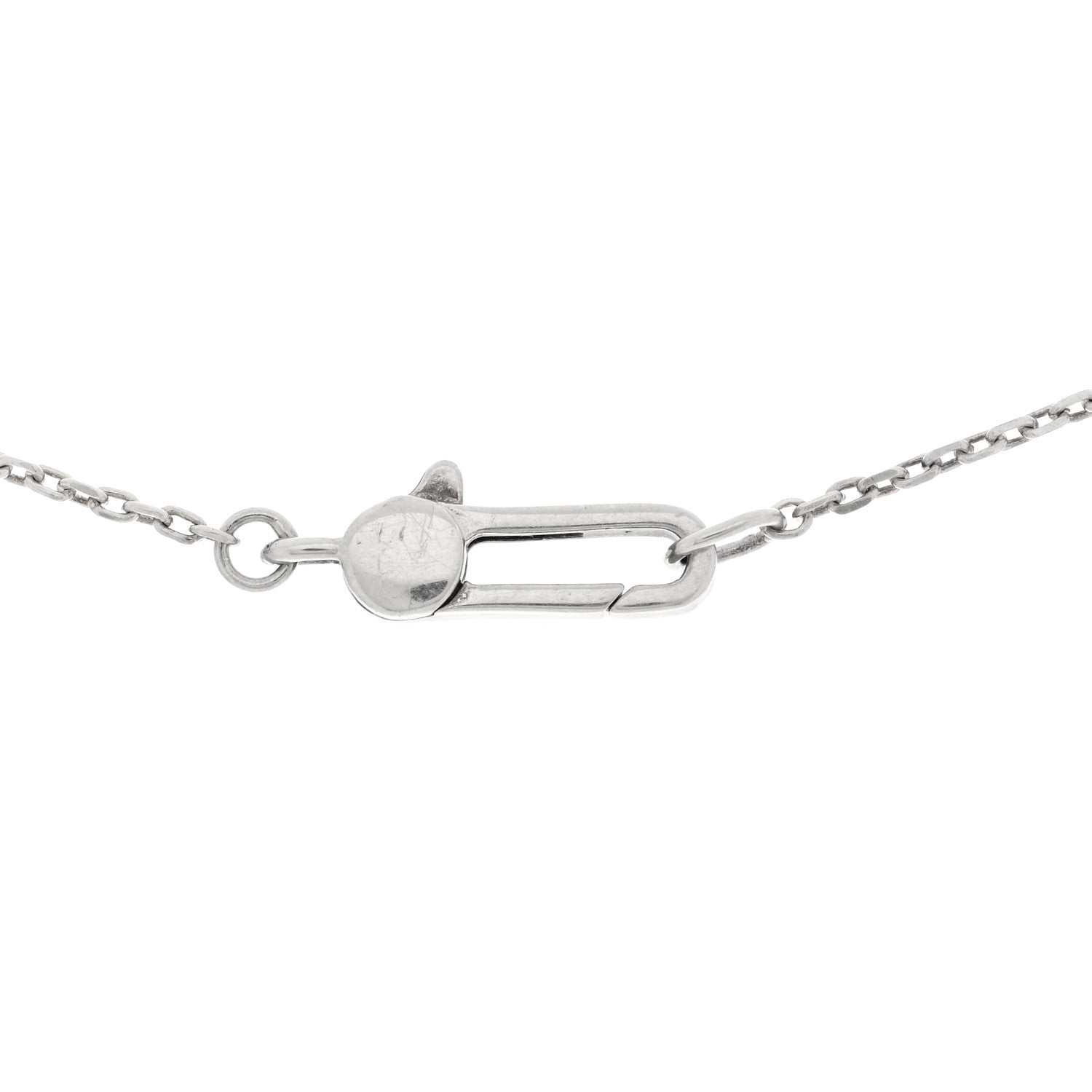 Gucci Sterling Silver Trademark Heart Pendant Necklace