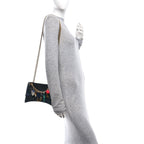 Balenciaga Crushed Calfskin Quilted Small Souvenirs Crush Chain Bag Black