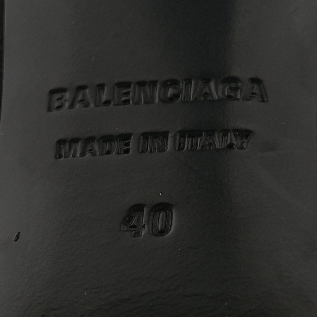 Balenciaga Crepe Jersey Pointed Toe Knife Thigh High Boots 40 Black