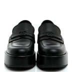 Chanel Calfskin CC Platform Loafers 36 Black