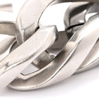 Chanel Metal Chain Link CC Bracelet Silver Ruthenium