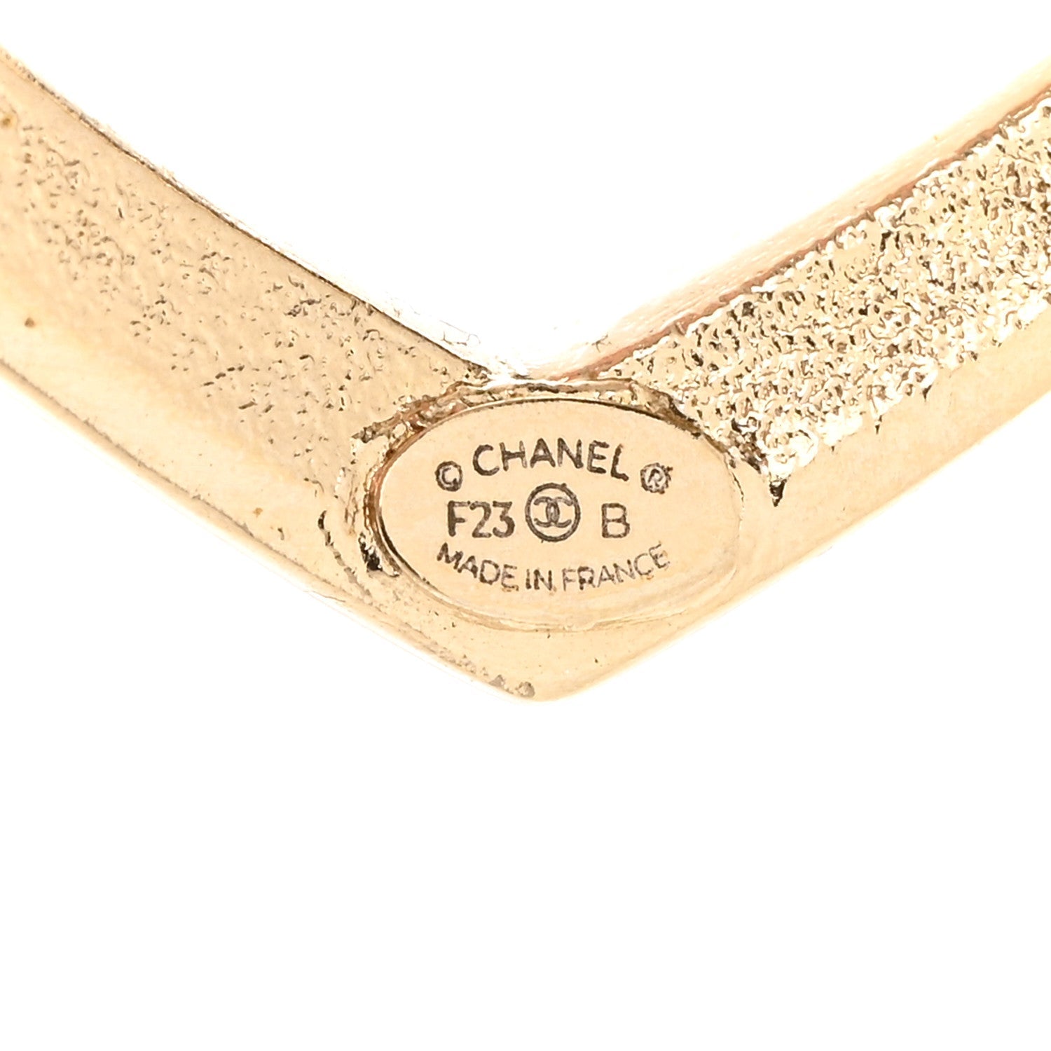 Chanel Metal Crystal CC Open Heart Earrings Gold