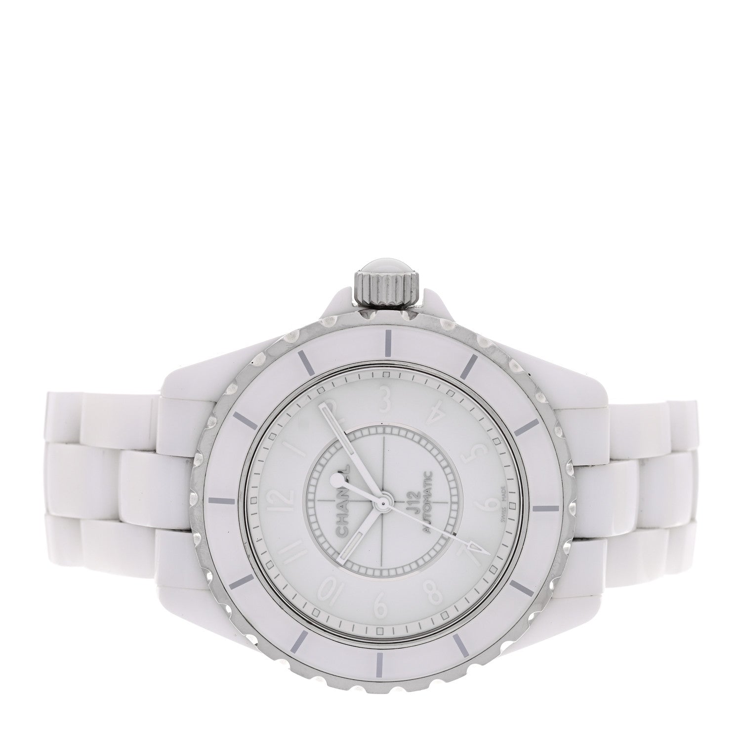 Chanel Stainless Steel Ceramic 38mm J12 Phantom Automatic Watch White