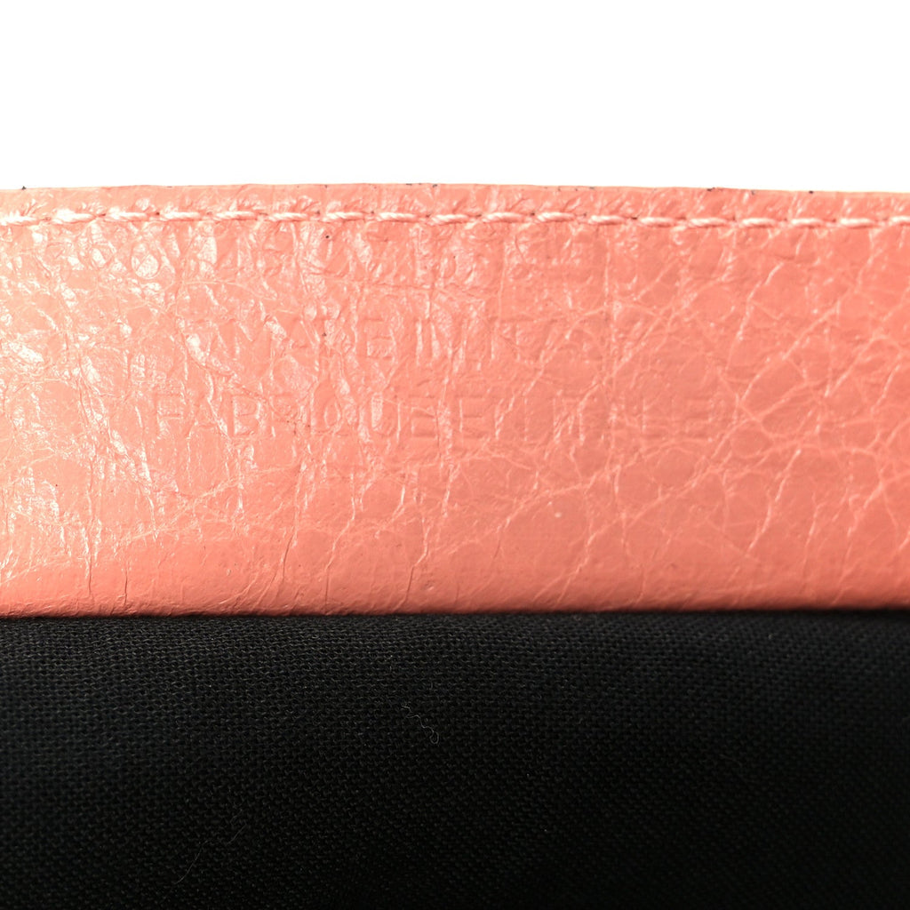 Balenciaga Agneau Stadio Ruban Viscose Navy Cabas XS Rose Ballerine