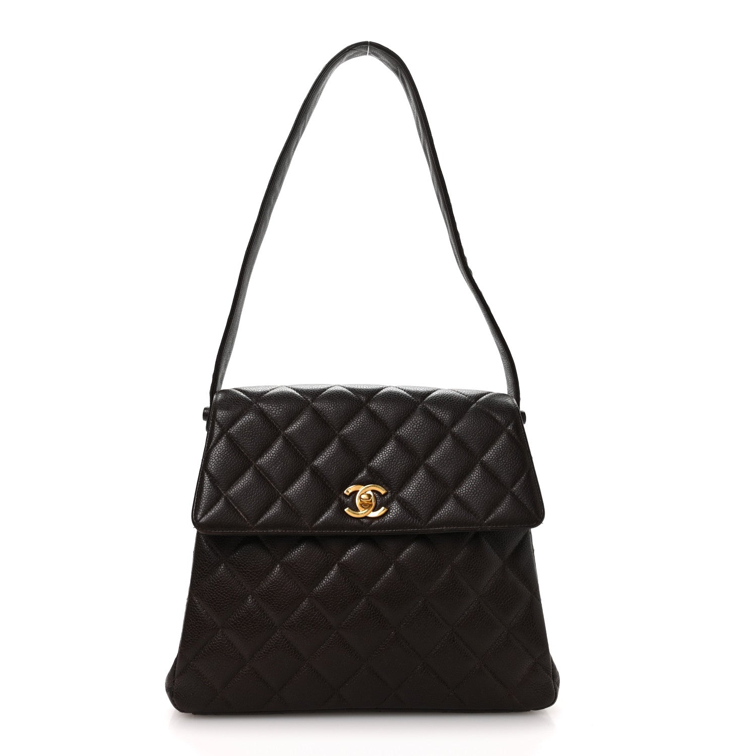 Chanel Caviar Quilted Medium Kelly Flap Brown