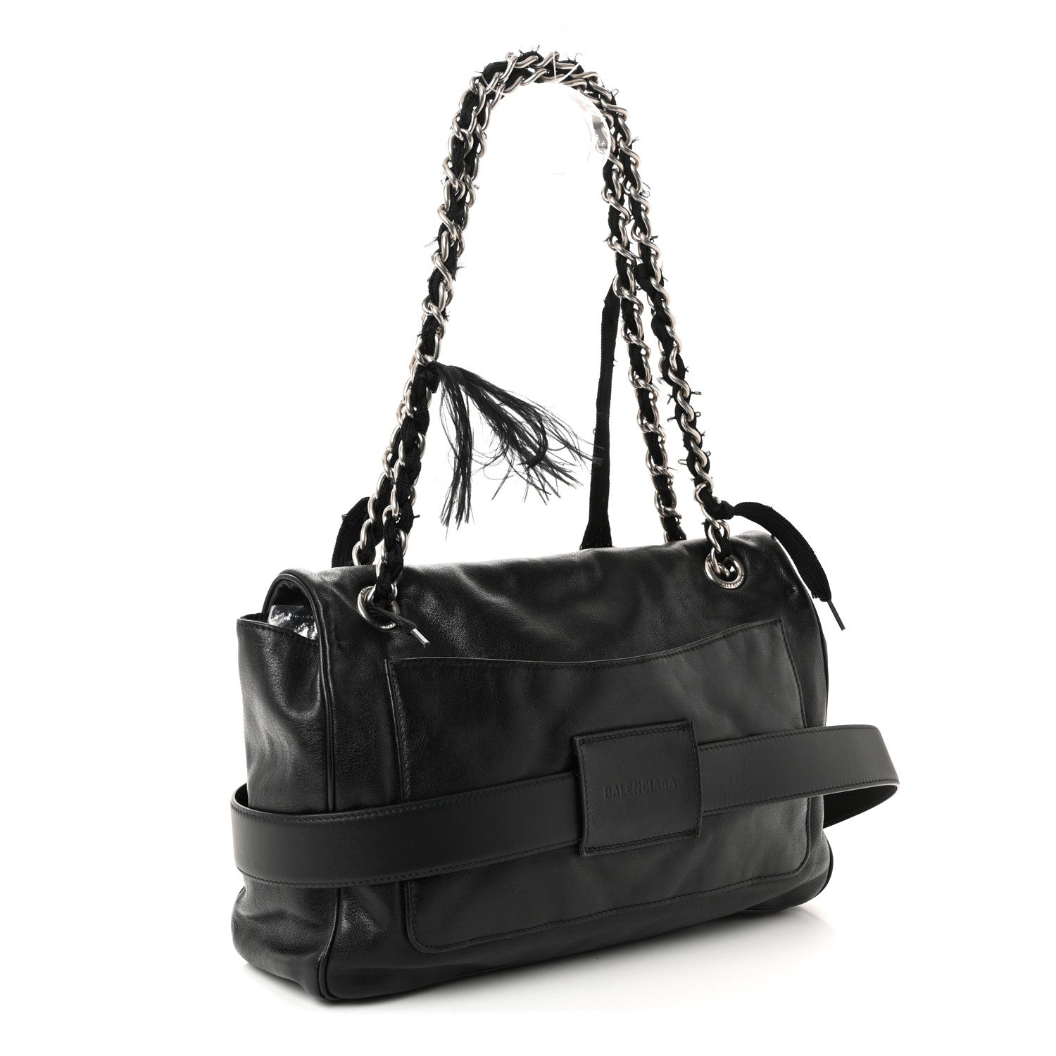 Balenciaga Calfskin Medium Modu Shoulder Bag Black