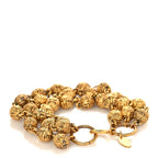 Chanel Metal Beaded Multistrand Bracelet Gold