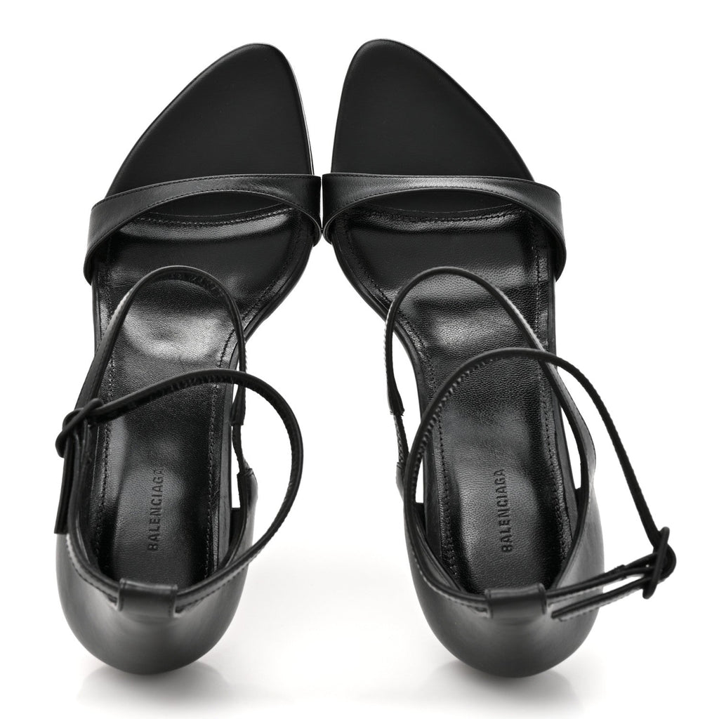 Balenciaga Calfskin Honey 90mm Sandal 37 Black