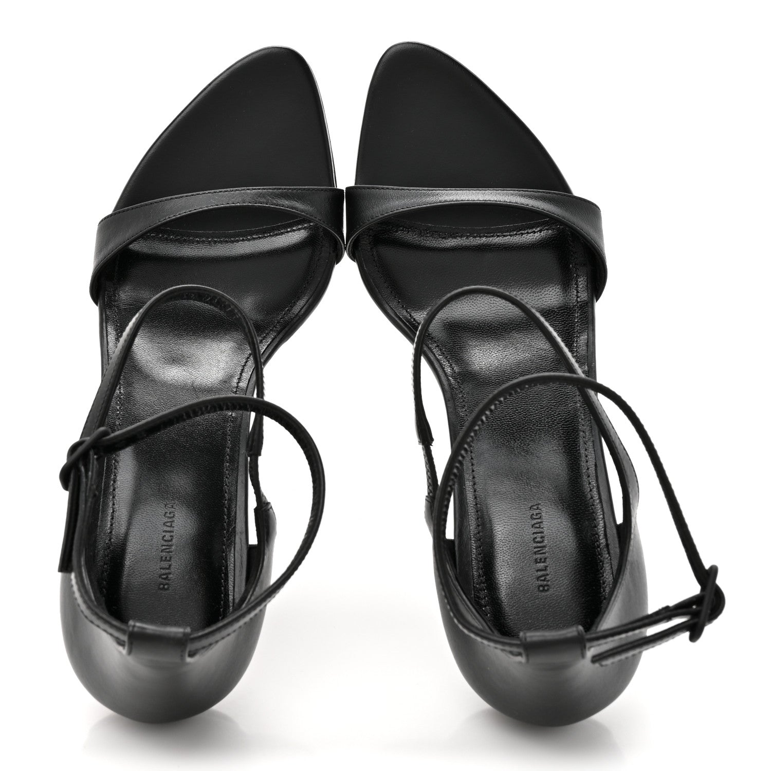 Balenciaga Calfskin Honey 90mm Sandal 37 Black