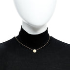 Christian Dior 18K Yellow Gold Diamond Black Onyx Mother of Pearl Rose Celeste Pendant Necklace