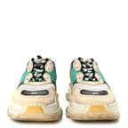 Balenciaga Fabric Mesh Womens Triple S Sneakers 40 Jaune Beige Vert Black Gris