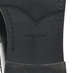 Miu Miu Spazzolato Penny Loafer 39 Black White
