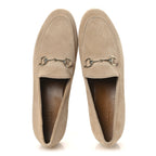 Gucci Suede Horsebit Womens Jordaan Loafers 39.5 Pink Sand