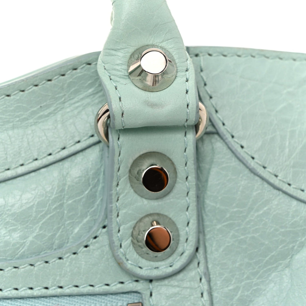 Balenciaga Agneau Classic Silver Hardware Mini City Maldives