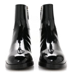 Gucci Brushed Calfskin Michelangelo Slim Horsebit Ankle Boots 39.5 Black