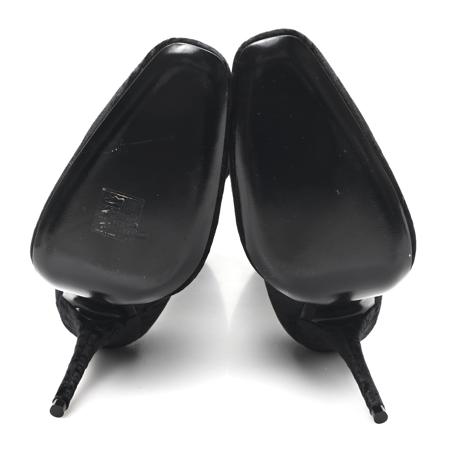 Saint Laurent Velvet Ella 110 Knee High Boots 40 Black