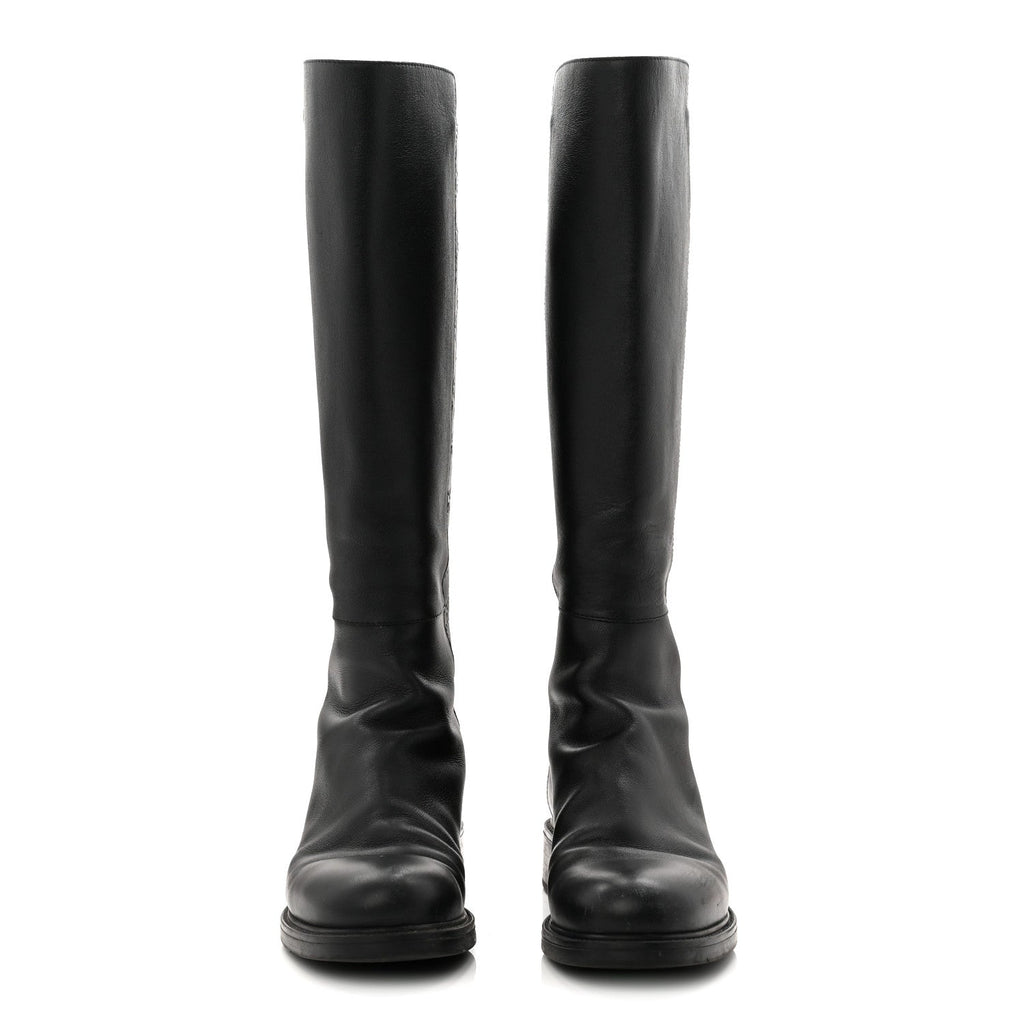 Gucci Microguccissima Knee High Riding Boots 40.5 Black