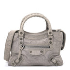 Balenciaga Agneau Marble Hardware Mini City Grey