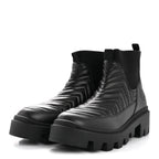 Gucci Calfskin Nappa Matelasse Frances Chelsea Boots 41 Black