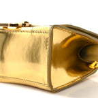 Balenciaga Mirror Calfskin Hourglass Top Handle Bag XS Gold