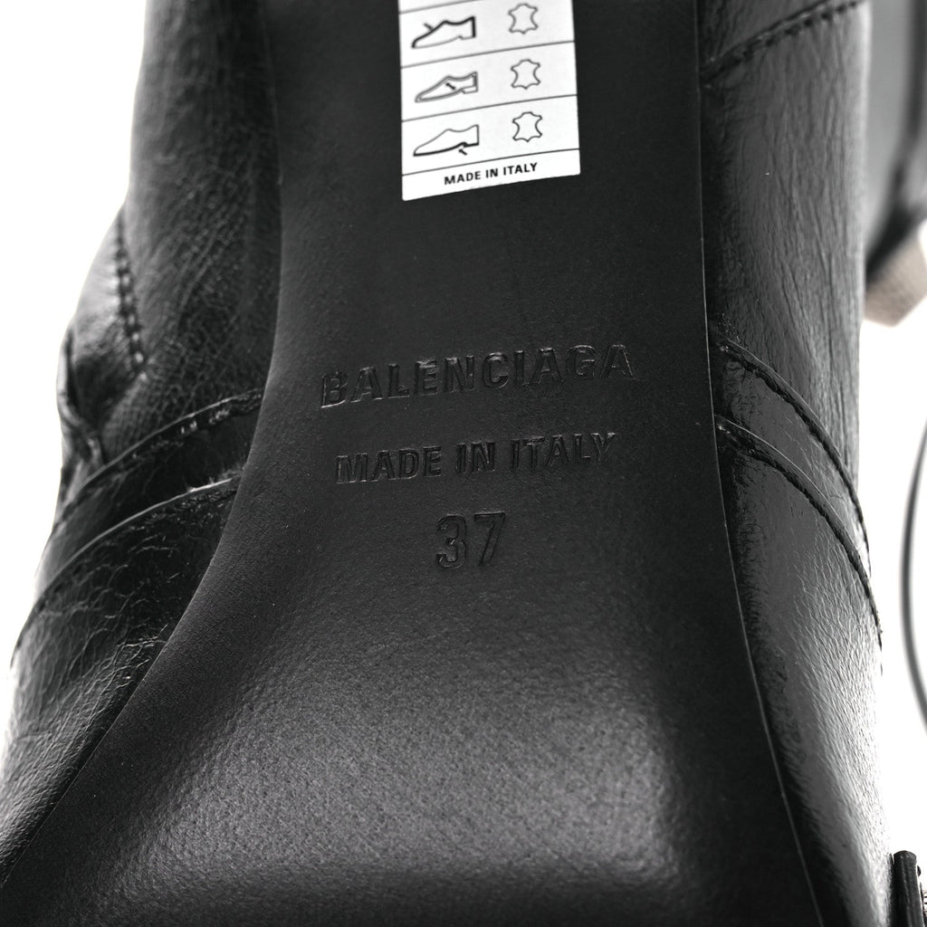 Balenciaga Agneau Arena Cagole 70mm Ankle Boots 37 Black
