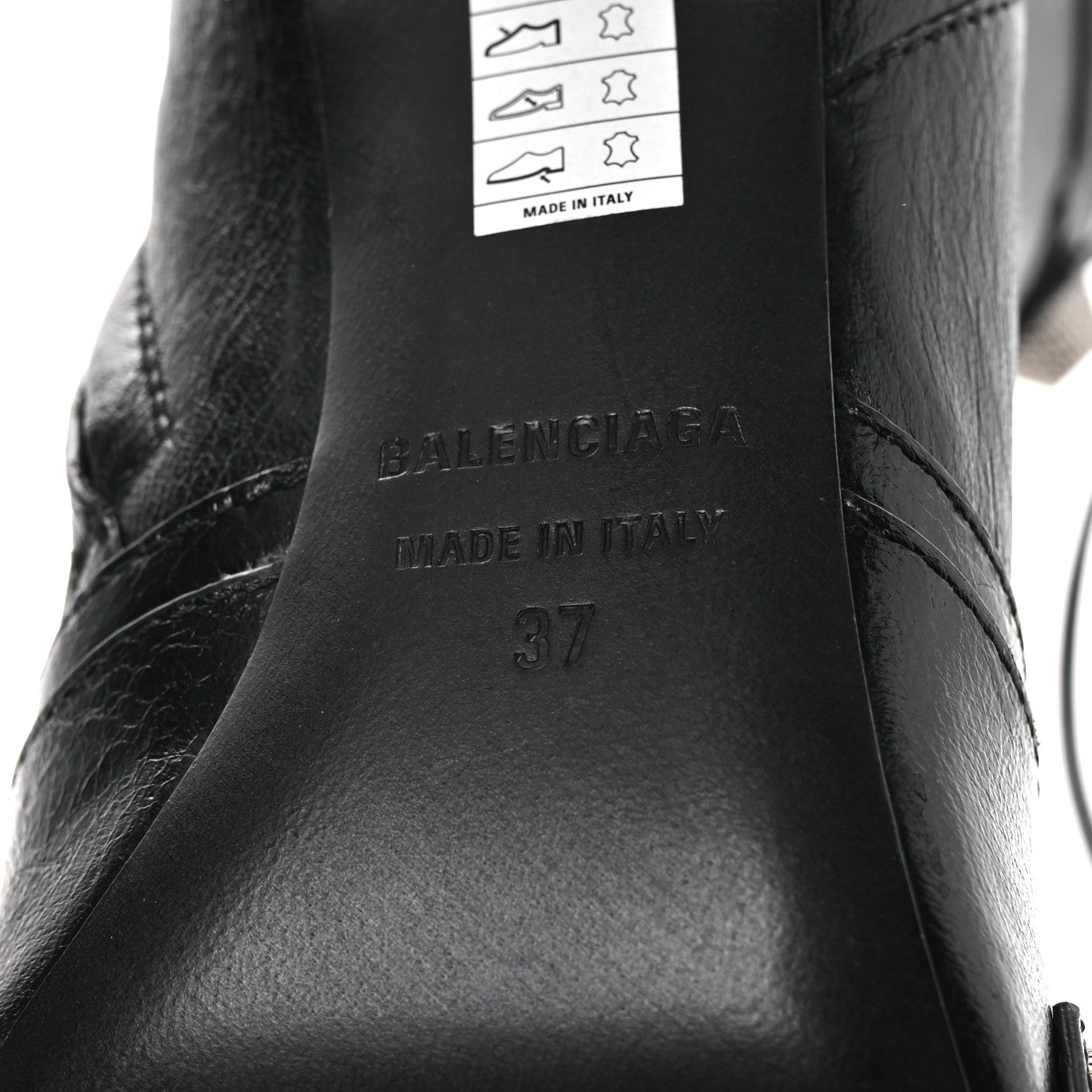 Balenciaga Agneau Arena Cagole 70mm Ankle Boots 37 Black