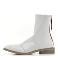 Fendi Glossy Neoprene FFrame Low Ankle Boots 37.5 White