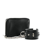 Balenciaga Calfskin Chain Cuff Wristlet Wallet Black