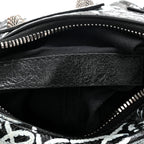 Balenciaga Agneau Arena Graffiti Le Cagole Shoulder Bag XS Black