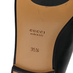 Gucci Calfskin Womens Jordaan Loafers 35.5 Black