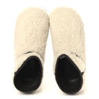 Bottega Veneta Shearling Snap Ankle Boots 40 White