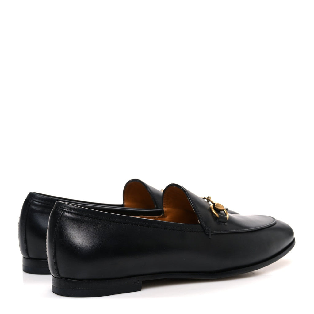 Gucci Calfskin Womens Jordaan Loafers 35.5 Black