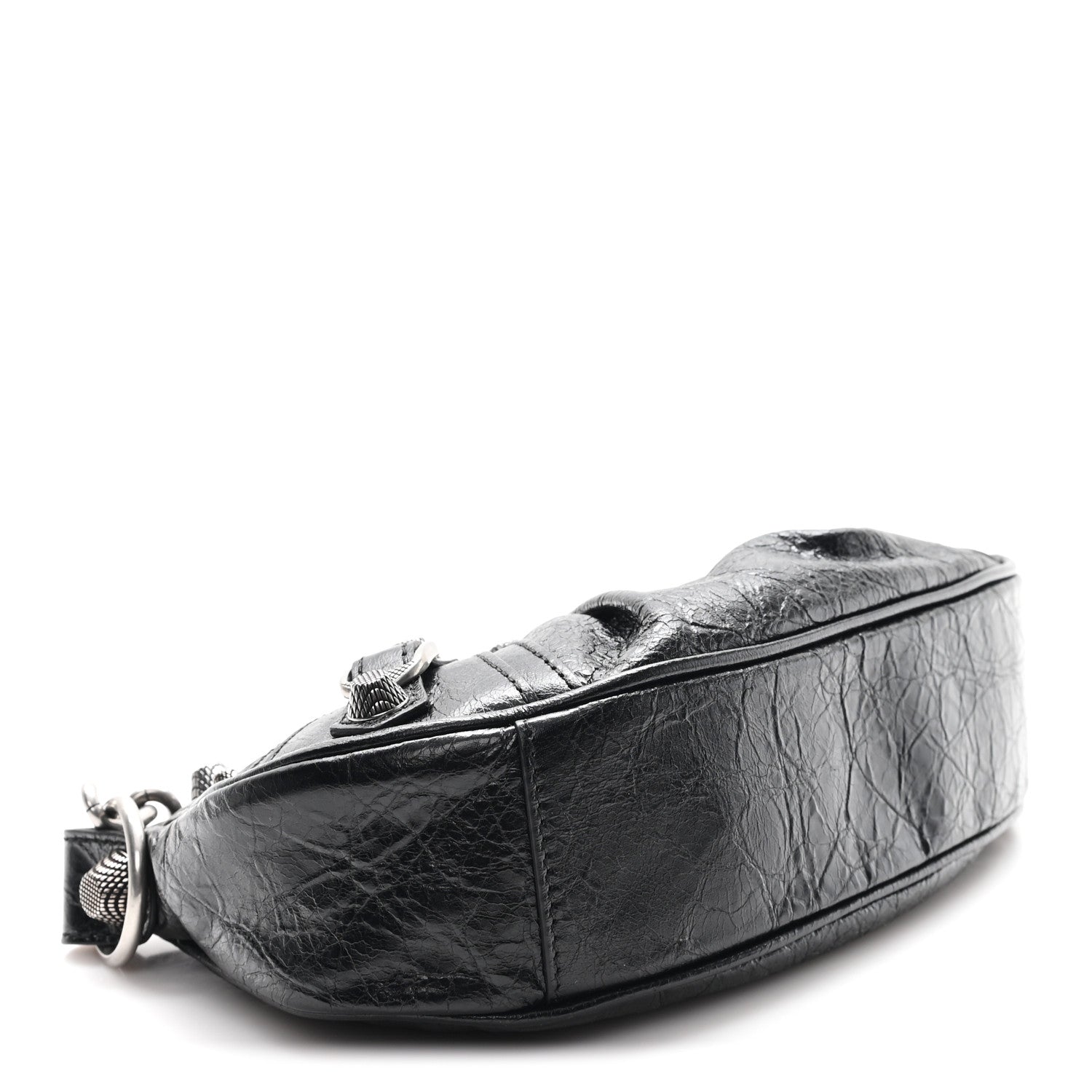 Balenciaga Agneau Arena Le Cagole Chain Shoulder Bag XS Black