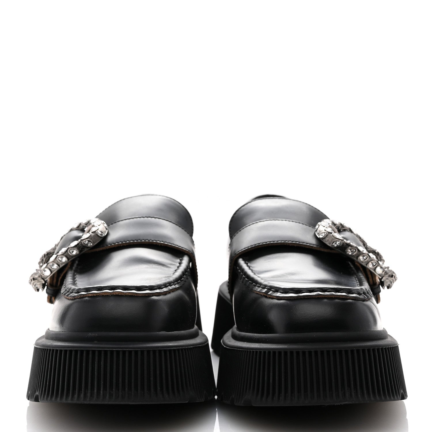 Gucci Cordovan Lux Dionysus Hunder Loafers 39.5 Black