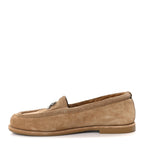 Chanel Suede Calfskin CC Loafers 36 Dark Beige