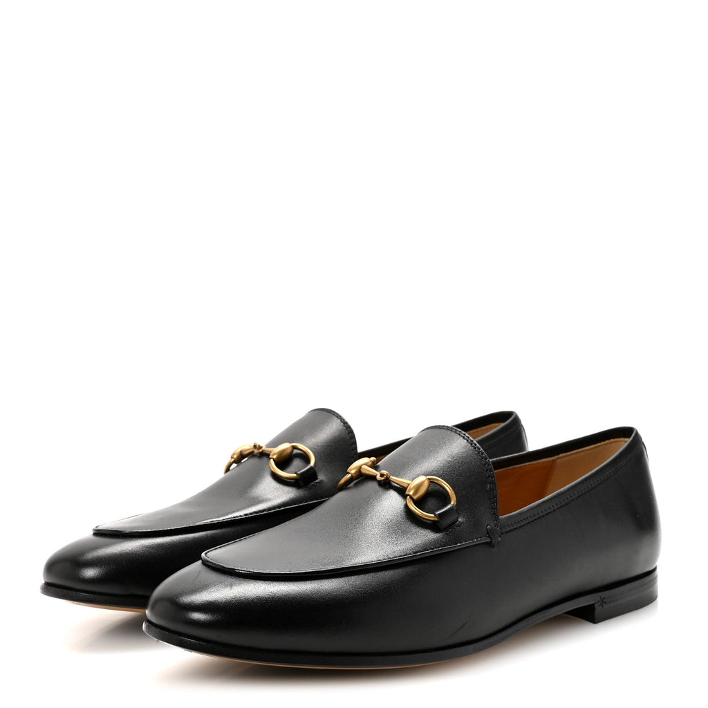 Gucci Calfskin Womens Jordaan Loafers 36.5 Black