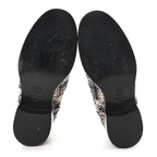 Chanel Tweed Calfskin Pearl Combat Short Boots 36 Beige Pink Black