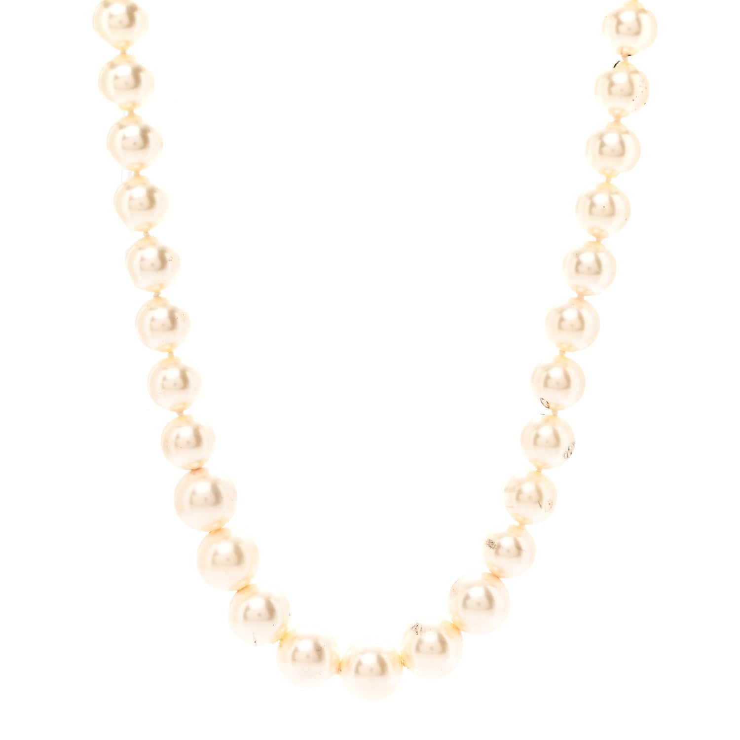 Chanel Graduated Pearl CC Long Necklace Gold