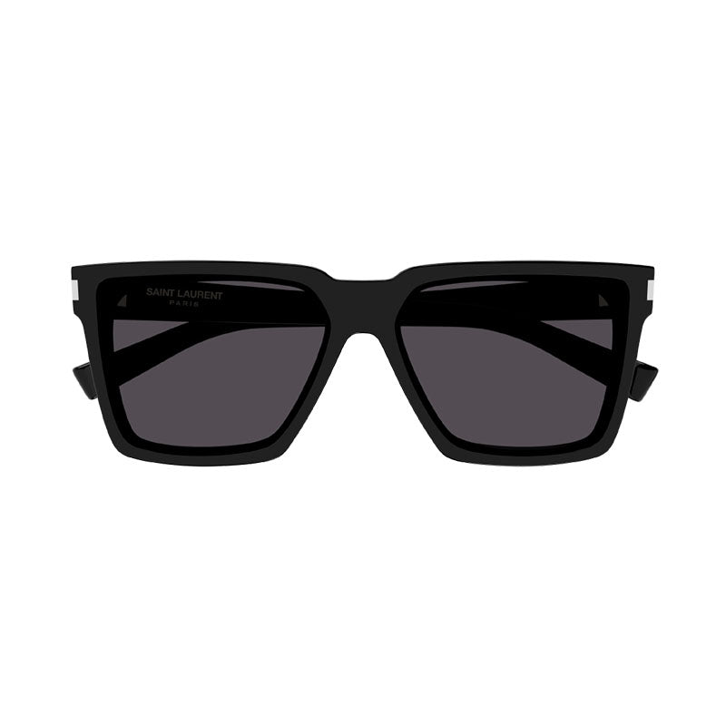 Saint Laurent Sunglasses Rectangle , Black Frame and Black Lens SL610001