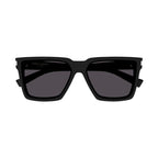 Saint Laurent Sunglasses Rectangle , Black Frame and Black Lens SL610001