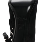 Saint Laurent Suede Studded Kiki 85 Zip Boot 37 Black